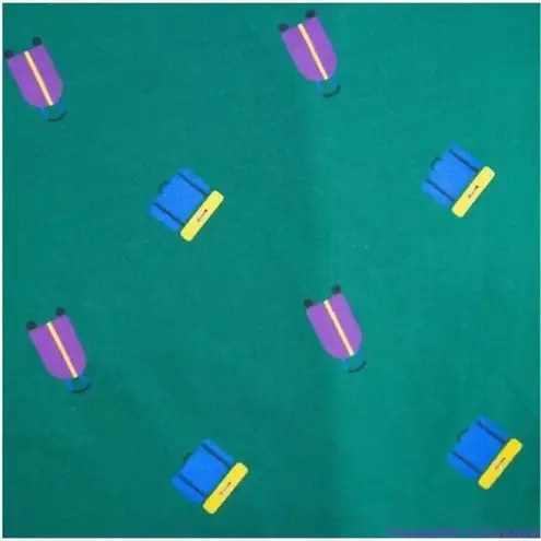 Unique Vintage Gwynnie Bee Luggage Print Emerald Dress, 3X