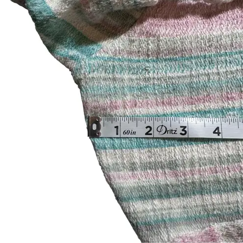 Baja Style Hoodie Pullover Mexican Sweater Teal Pink White Green