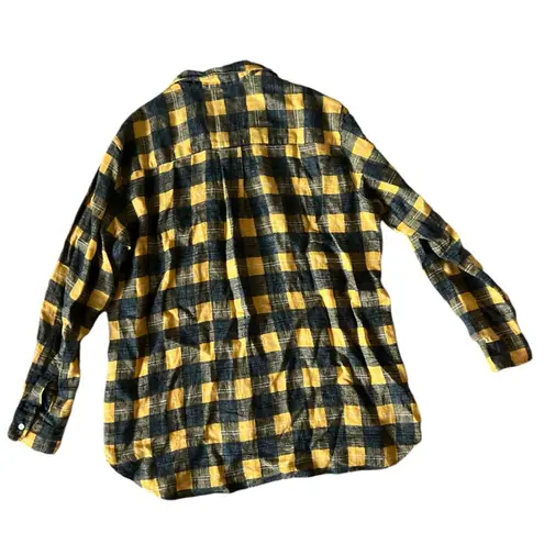 Frank & Eileen Women’s Joedy Boyfriend Fit Linen Flannel Button Down | Small