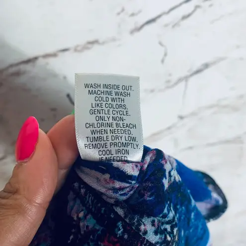 Dana Buchman XL Wide Leg Pull-On Pants Floral Print Lounge Travelwear Flowy Chic