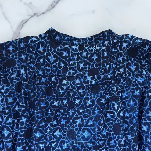 Tuckernuck Figue Zellie sun dress blue ruffle Sz Small Prairie Bohemian chic resort wear