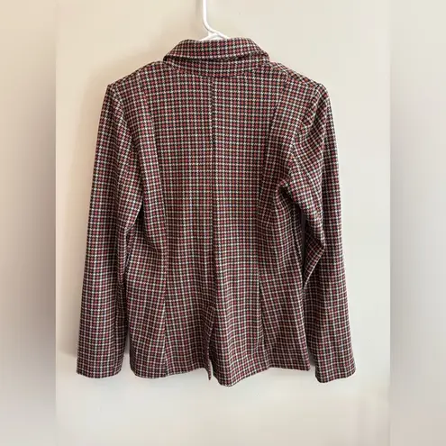 Maeve by Anthropologie Asymmetrical Houndstooth Blazer Jacket Size XS