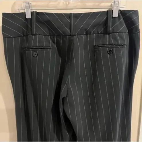 Larry Levine Size 12 Wide Leg Pin Striped Stretch Dress Pants
