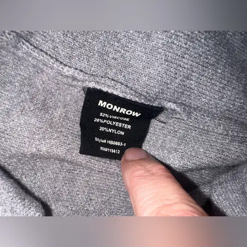 Monrow Soft Knit Oversized Vintage Sweat Pants Heather Grey NWOT Size S Gray