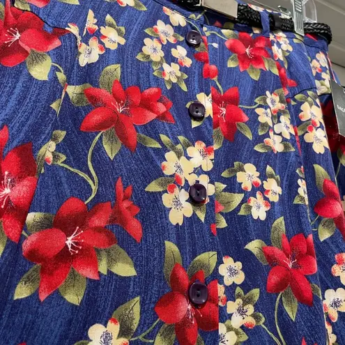 VTG NWT 90s Sag Harbor Cottagecore Purple Blue Floral Button