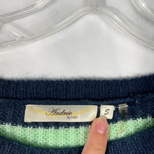 Andree by Unit Boutique Longline Tunic Length Striped Knit Sweater Small S