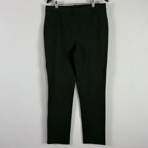 Quince Ultra Stretch Ponte Straight Leg Pants in Deep Olive Size Large