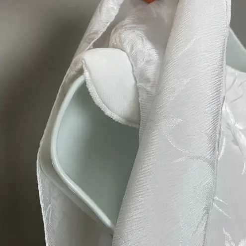 Vintage 80s Dress Floral Mini Ruffles Iridescent Women Beach Wedding Reception Size XS