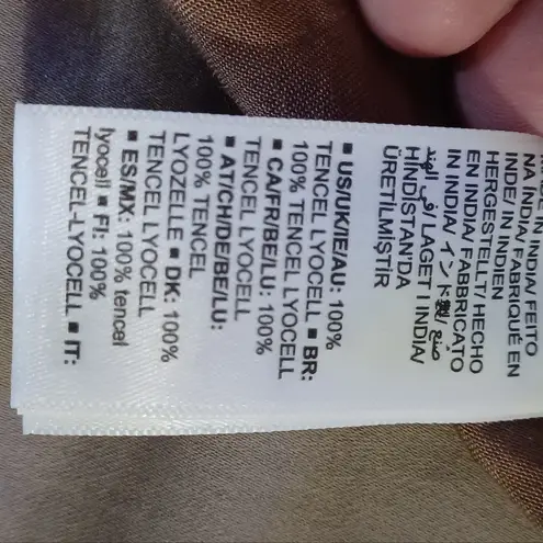 The Drop XL Dress Britt Maxi Tiered Tank Tent Brown Adjustable Boho Cottage FLAW