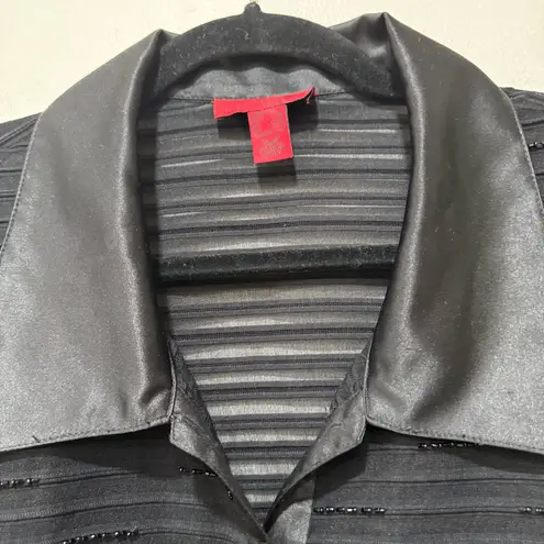 JS Collections black sheer button down Size 22W