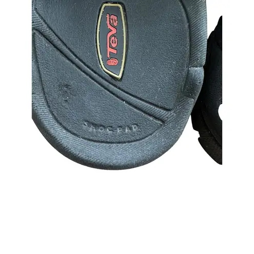 Teva Sandals Shock Pad Slip-On Black & Brown Size 8 M Comfortable & Durable