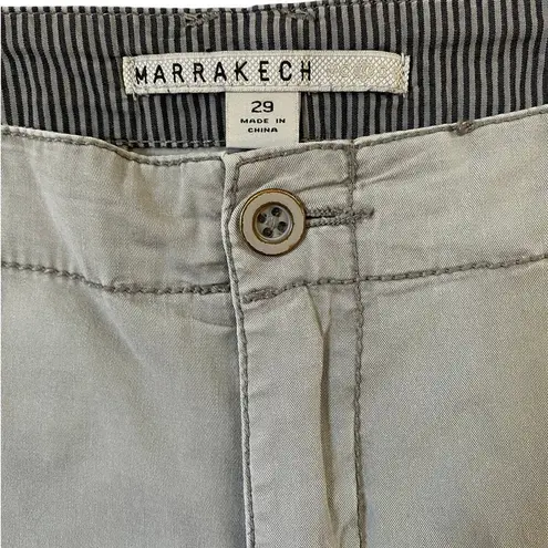 Anthropologie Marrakech Pants Gray Side Stripe Cropped Utility Cargo pants