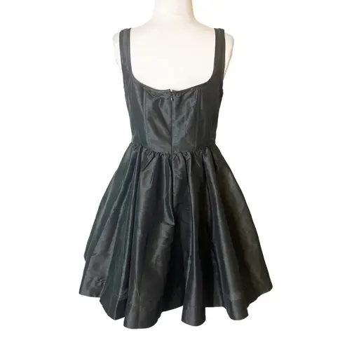 Eshakti Corset Style Dupioni Dress sz M black wedding guest