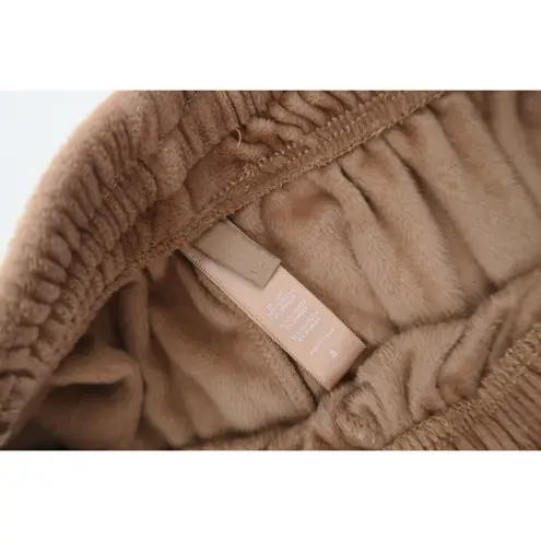 SKIMS  Velour Track Pants Brown Joggers Lounge Size S