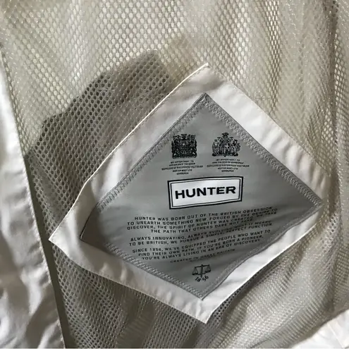 Hunter  Original Smock Cotton Rain Jacket Coat White Small