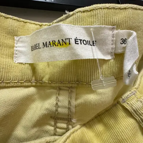 Isabel Marant Butter Yellow Corduroy Pants FR 36 or US 4