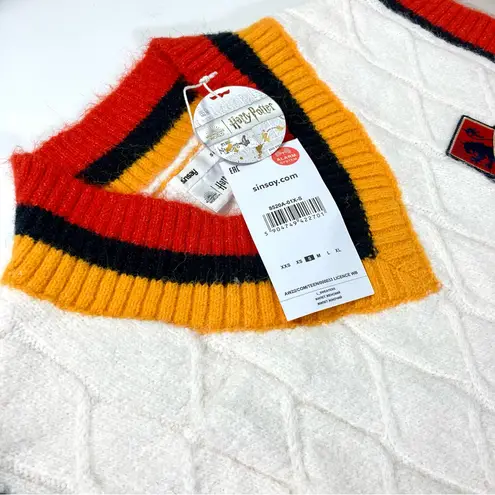 NWT Harry Potter Warner Bros. Hogwarts Womens Sweater Vest Cream