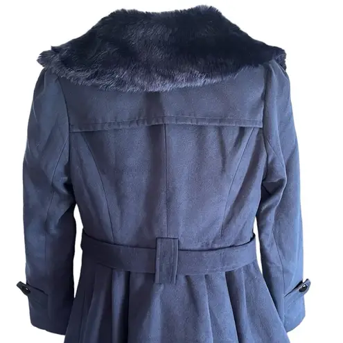 Zeagoo Womens Fashion Faux Fur Lapel Double-breasted