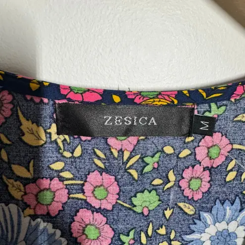 Zesica Dress Women M Black Floral Boho Wrap Maxi Wedding Guest Tradwife Modest Size M