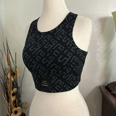 Sweaty Betty Halle Berry X  Jinx Power Crop Workout Tank Top Black Size Medium