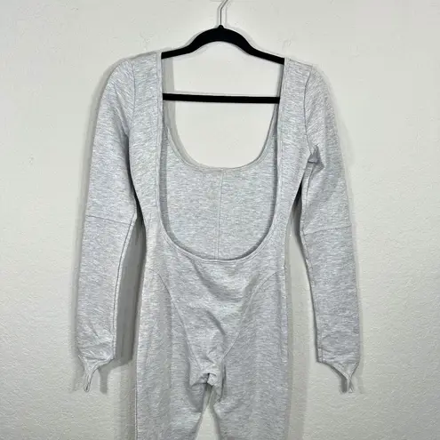 Matte Frame Longsleeve Bodysuit in Gray