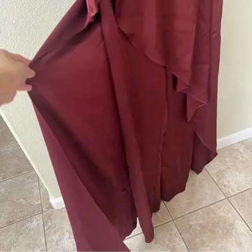 NWT Christina Wu Jumpsuit in satin with V