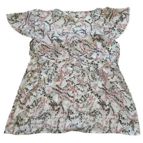 G.H. Bass &Co. Vintage G.H. Bass & Co. Floral Feminine Boho Dainty Pink Brown Sheer Airy Lightw