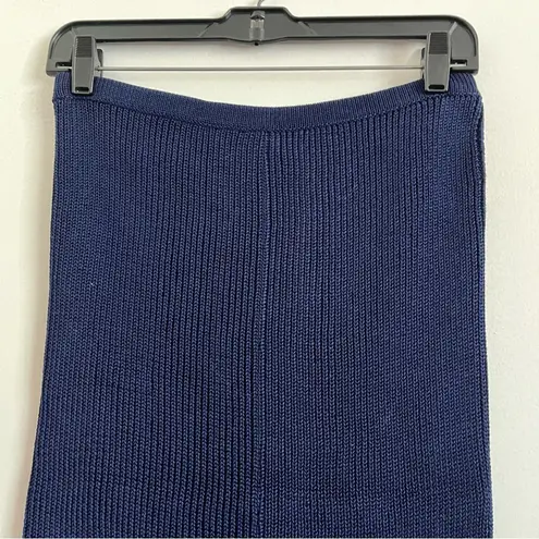 Jil Sander  • Navy Knit Pencil Skirt Sweater Knit