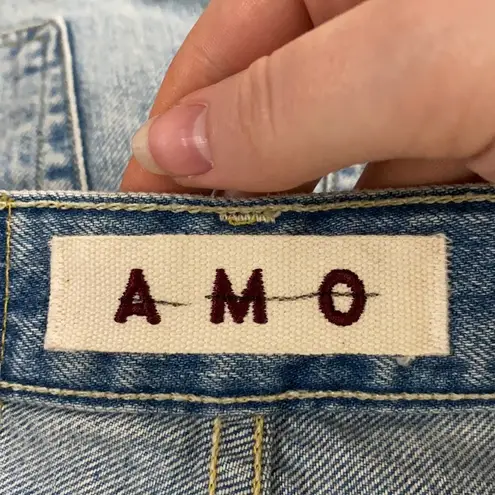 AMO Loverboy in indigo Adobe ribbon high rise ankle length jeans size 26 Blue - Image 11