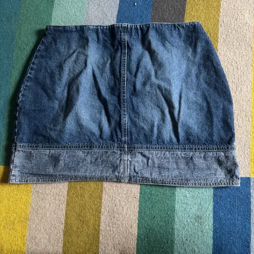 Vintage y2k two tone denim mini skirt | Size 12 | Jou Jou Jeans Blue