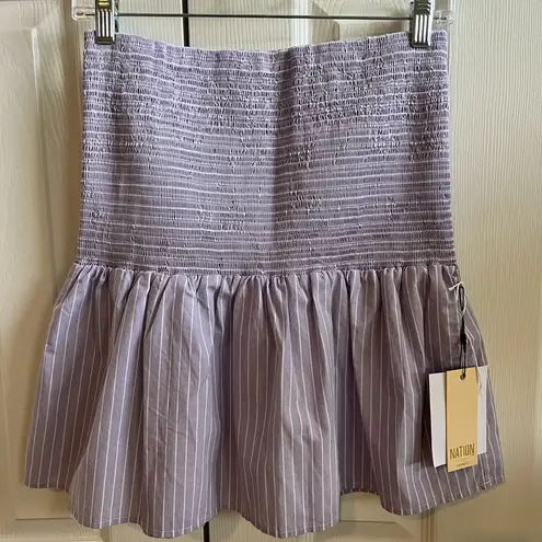 Nation Ltd Brand New Priscilla Smocked Skirt Vacation Stripe Size M