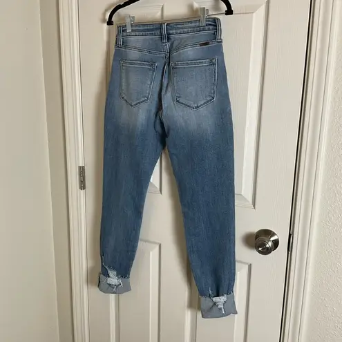 KanCan Women’s High Rise Cuffed Hem Ankle Skinny Jeans size 27 Blue