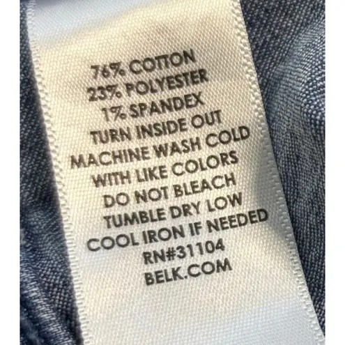 kim rogers Women's Blue Denim Bermuda Shorts Size 16