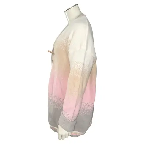 CCC Brown Tan Classy City Chicks Size Large Open Knit Cardigan Cozy Streetwear