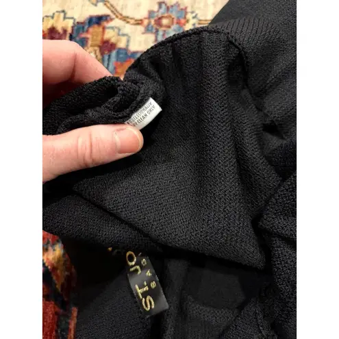 St. John Basics Black Santana Knit Pencil Skirt Classic Pull-On Women’s