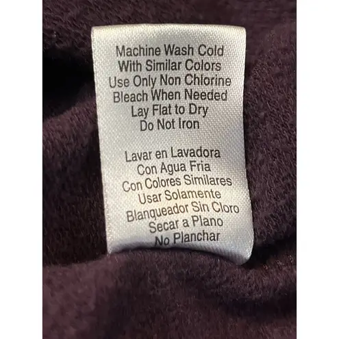 French Laundry The Sweatshirt Project Cowl Neck Size S Plum/Purple Snap Shoulder