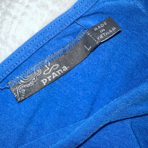 prAna  scoop neck tank top size Large; cobalt blue - Image 4