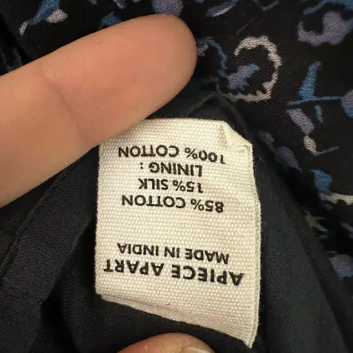 Apiece Apart Olga Mini Dress in Leafy Floral Black