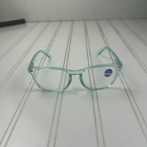 Blue Rectangular Reading Glasses +1.0 Strength NWT