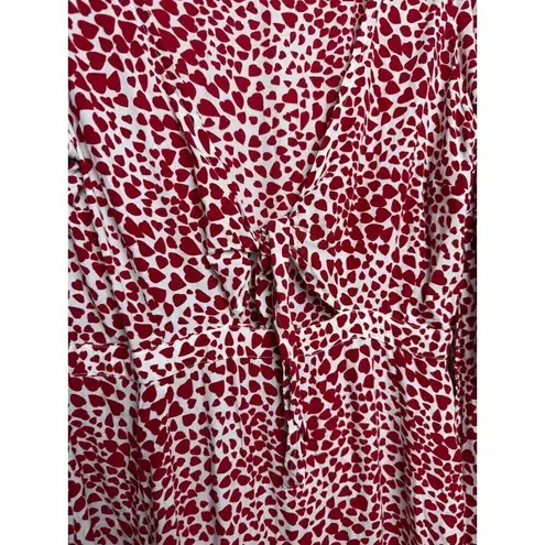 Rue Stiic Cabrio Tie Heart Mini Dress Sz. M Red Size M