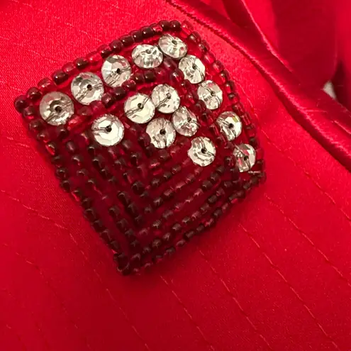 Nolan Miller Women’s Vintage Red Jacket Blazer 80s Long Sleeve Size 4