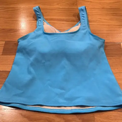 L.L.Bean  women’s light blue tankini size 14.