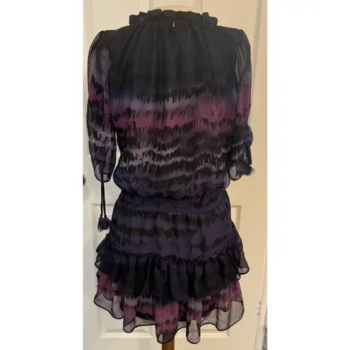 MISA Los Angeles Becca Mini Dress XS Purple Whimsigoth Fairy Dark Romantic Smock