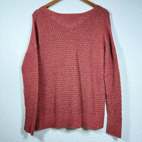 American Eagle  AE Women's Large Maroon Pullover Open Knit Cotton Wool Sweater