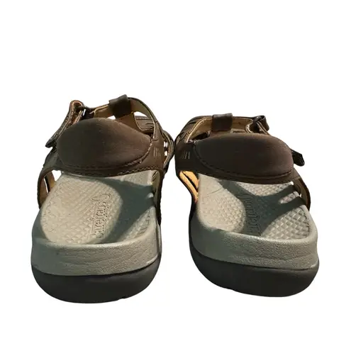 Barestraps Brown Women's Feena Fisherman Cut Out Sandals with Adjustable Straps Size 8