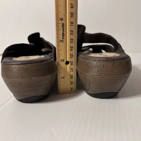 Merrell J89396 coffee leather slide sandals womens size 8