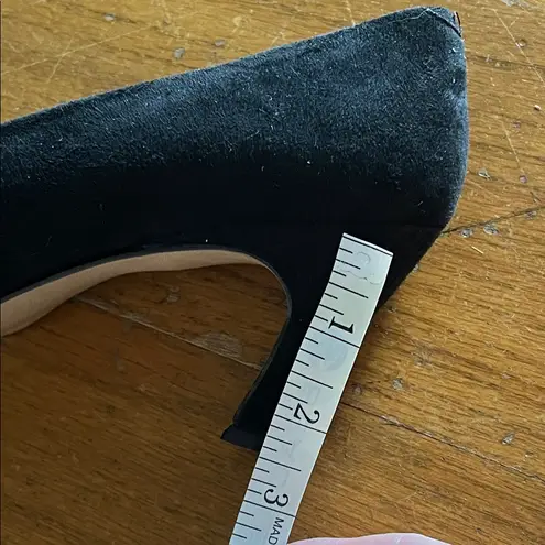 Chic Stylish Black Heels with Crystal Details Gently Used Condition Size 8