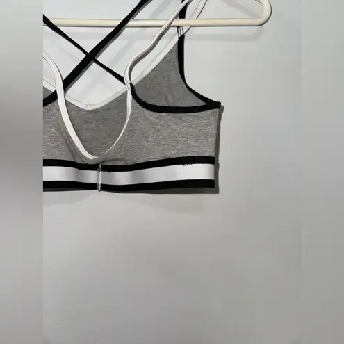 Calvin Klein Pre-Owned MD  Grey, Black and White Cross Back Sports Bra