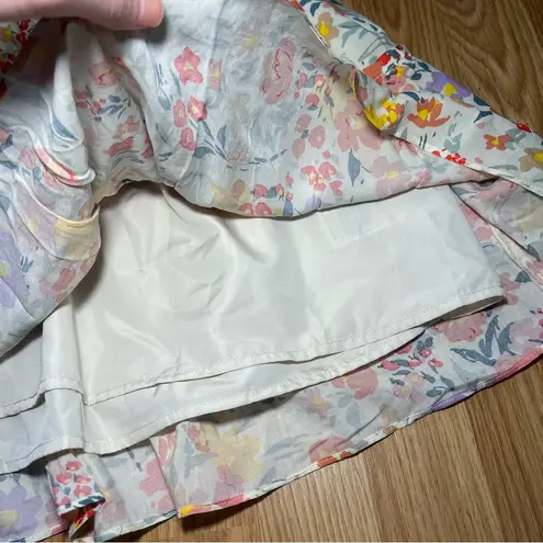 BB Dakota By Steve Madden Tiered Spring Floral Mini Skirt Women’s Size Medium Pink