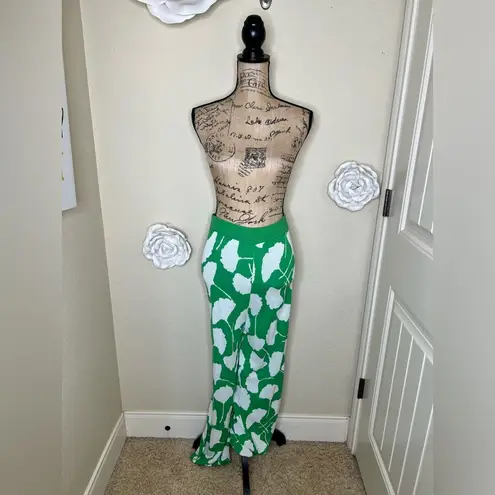 Diane Von Furstenberg X Target Ginkgo Green Sweater Knit Wide Pants Sz XXL